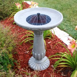 solar bird bath